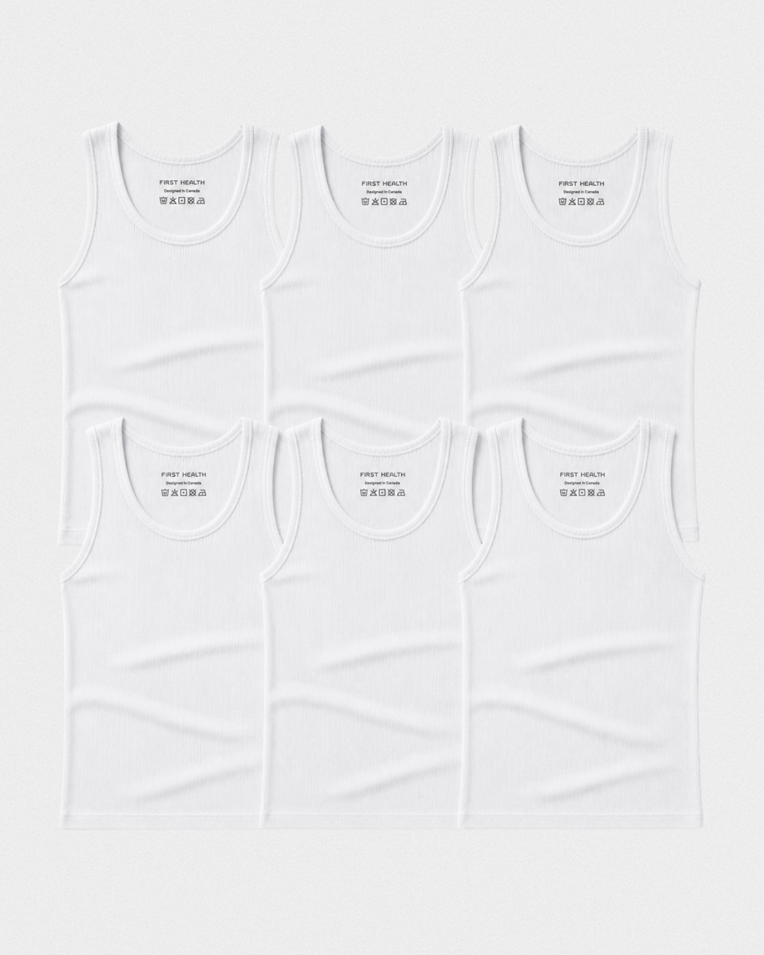 Ultra-Soft Ribbed Cotton Tank 6 Pack