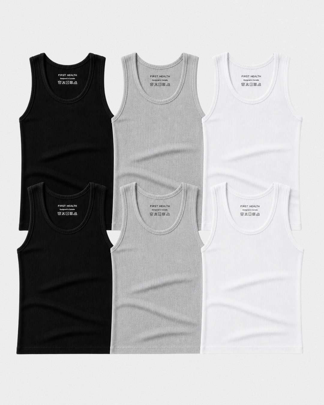 Ultra-Soft Ribbed Cotton Tank 6 Pack